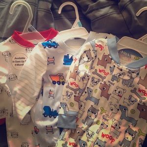 NWT 3-6 month footed onesies